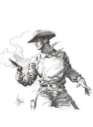 Mike Deodato Jr Kit Willer Western Gunslinger Art Cowboy Art Western Artwork