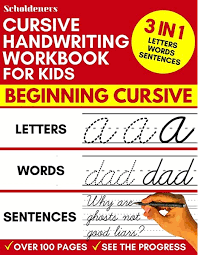 Activity book introduces lower and upper case cursive letters to children. Amazon Com Cursive Handwriting Workbook For Kids 3 In 1 Writing Practice Book To Master Letters Words Sentences 9781790852574 Scholdeners Books