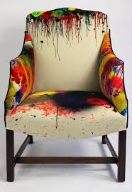 Reupholstered Antique Armchair By Timorous Beasties Funky Chairs Upholstered Furniture Graffiti Furniture