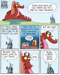 Bow Chikka Wow Wow Slack Wyrm Funny Comic Strips Dragon Comic