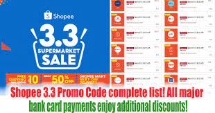 Whether you're a citibank, cimb, dbs, hsbc, standard chartered, maybank, or uob cardholder. Shopee 3 3 Promo Code Complete List All Banks Extra Discounts Coupon Vouchers Full Listing Everydayonsales Com News