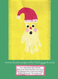 I had enough dough leftover from the thumbprint cookies. Handprint Santa Craft My Favorite Christmas Keepsake With A Sweet Poem