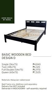 Select the latest wooden bed designs from our collection and transform the look of your bedroom into a comfortable and relaxing area! Basic Wooden Bed Design D Furniture Home Living Furniture Bed Frames Mattresses On Carousell