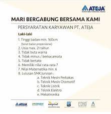 Check spelling or type a new query. Lowongan Kerja Pt Ateja Lowongan Kerja Terbaru Indonesia 2021