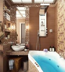 You may want to fit a shower or sink in a corner to save space. Small Bathroom Design Brown Novocom Top