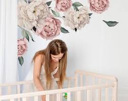 Fashion romantic flower wall sticker art decal background decoration wall stickers home decor butterfly 3d wallpaper on the wall. Floral Wall Decal Etsy
