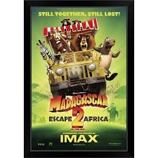 Ben stiller, chris rock, david schwimmer and others. Madagascar Escape 2 Africa Movie Poster Black Framed Print On Sale Overstock 30199826