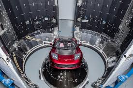 Megarakete Bereit Dieser Tesla Fliegt In Einer Woche Zum Mars Falconheavy Elonmusk Spacex Tesla Tesla Roadster Auto Der Zukunft