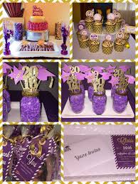 Purple And Gold Theme Graduation Party For Invitation Thank You Tags Centerpiec Gold Graduation Party Graduation Party Centerpieces Graduation Party Purple