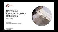 Navigating recycled content definitions