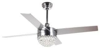 From the modern fan co., the original and premier source for contemporary ceiling fan design: Crystal Modern Ceiling Fan With Remote Control Chrome Contemporary Ceiling Fans By Whoselamp Houzz