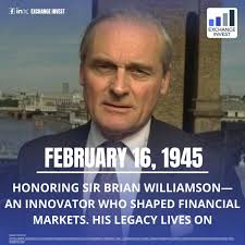 sirbrianwilliamson #exchangeinvest #marketinfrastructure #legacy…