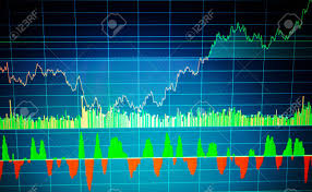 fundamental and technical analysis concept market trading screen