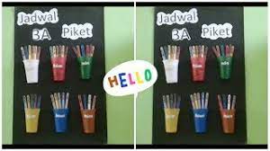 Contoh struktur organisasi kelas yang kreatif dari karton › contoh. Diy Jadwal Piket Kelas 3 Hiasan Kelas Dari Barang Bekas Youtube