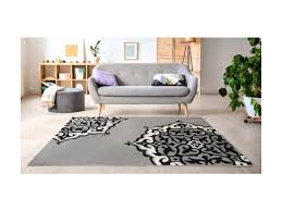 Teppich geometrisch carrio polypropylen 160 x 230 cm grau weiß & blau teppich polypropylen. Teppich Rosia Polypropylen 140 X 200 Cm Grau Schwarz Jetzt Gunstig Online Kaufen
