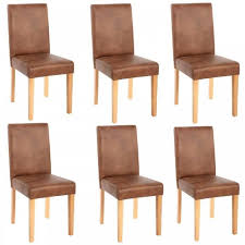 Maybe you would like to learn more about one of these? Lot De 6 Chaises De Salle A Manger Simili Cuir Marron Vieilli Pieds Clairs Cds04251 Cdiscount Maison