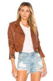 Revolve Cropped Biker Jacket Leather Jacket Biker Jacket