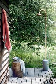 Outdoor shower connected to garden hose. Splash Out On An Outdoor Shower Ideal Home