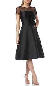 Kay Unger Illusion Yoke Fit Flare Cocktail Dress Nordstrom Fit And Flare Cocktail Dress Illusion Dress Trendy Cocktail Dresses