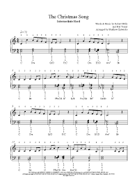 The Christmas Song By Nat King Cole Piano Sheet Music Intermediate Level Christmas Piano Music Sheet Music Piano Sheet Music