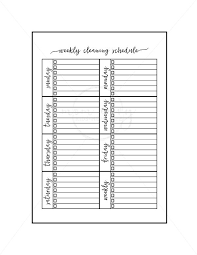 Free Cleaning Planner Inserts Family Binder Inserts 3 Different Styles Planner Inserts Free Planner Inserts Planner Cleaning