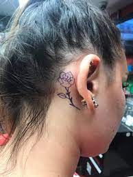 Unique behind the ear tattoo. Behind The Ear Rose Tattoo Everlasting Art Tattoo Facebook