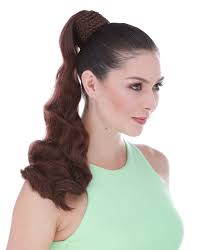 Genie ponytails are sleek at the crown, allowing the ponytail portion to standout. China Genie Ponytail