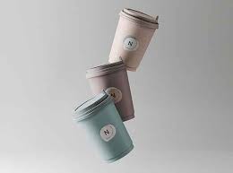 Download 2 Floating Coffee Cups Mockup Psd