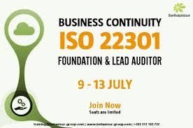 Iso 22301 Lead Auditor Course And Certification Exam Business Continuity Auditor Risk Management