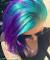 Dark Blue And Purple Short Hair