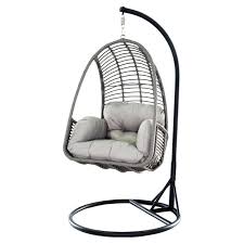 Metal Wicker Outdoor Hanging Chair With Cushion Rc Willey Furniture Store Hanging Chair Hanging Chair Outdoor Basket Chair