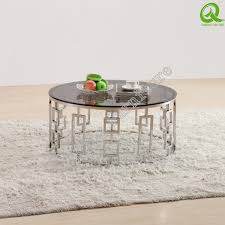 This coffee table features a solid walnut table top 30 in diameter. New Modern Living Room Stainless Steel Glass Coffee Table Buy Modern Coffee Table Stainless Steel Coffee Table Glass Coffee Table Product On Alibaba Com
