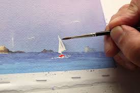 Fort Harbour Devant Saint Malo Pas A Pas Joel Simon Saint Malo Aquarelles Faciles Pinceau Raphael