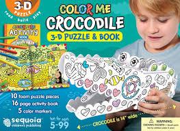 If your little ones have outgrown wood puzzles, try a floor puzzle with vivid graphics. Color Me Crocodile 3d Puzzle And Book With Book S By Sequoia Children S Publishing Boxed Set 9781642690606 Buy Online At Moby The Great