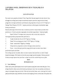 Leni rohida, s.sos., m.si disusun oleh: Laporan Hasil Observasi Sd N Tegalrejo 4 Salatiga Olyvia Relanda Academia Edu