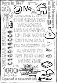 Makes a great addition to history interactive notebooks, biography projects, or research units. Thomas Edison Famous Failures Coloring Doodle Pages Tpt