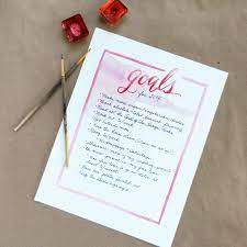 Printable Goal List And Tricks For Making Good Goals – The Postman's Knock