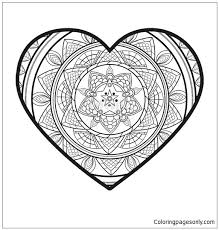 Heart mandala coloring pages coloring pages for kids. Heart Mandala 3 Coloring Pages Mandala Coloring Pages Coloring Pages For Kids And Adults
