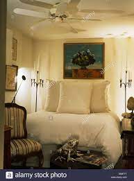 Plus, create a wish list with a wedding or gift registry. Picture Above Bed With White Pillows And Quilt In White Bedroom With Electric Ceiling Fan Stock Photo Alamy