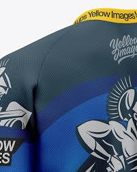 Download Men S Short Sleeve Full Zip Jersey Mockup In Apparel Mockups On Yellow Images Object Mockups
