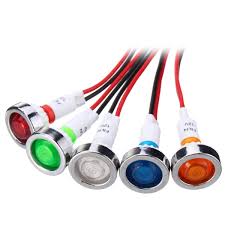 12v 10mm Led Indicator Pilot Dash Dashboard Panel Warning Light Lamp 5 Color Sale Banggood Com