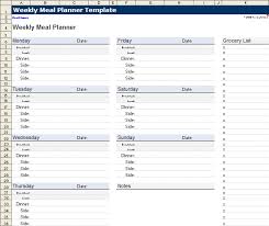 Meal Planner Template For Excel Weekly Meal Planner Template Meal Planner Template Meal Planning Template