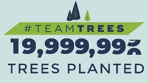 The Moment Mrbeast Mark Rober And Teamtrees Planted 20 000 000 Trees Youtube
