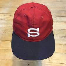 Vintage 90s Stussy S Logo Cap Etsy Black And Red Stussy S Logos
