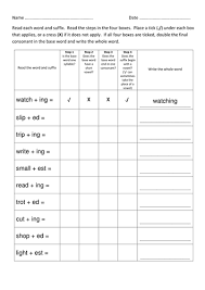 You can download the student worksheet and teacher's notes below. When To Double The Final Consonant Worksheets Teaching Resources
