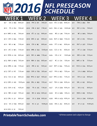 Nfl Preseason Schedule 2016 Nfl Preseason Nfl Nfl Games