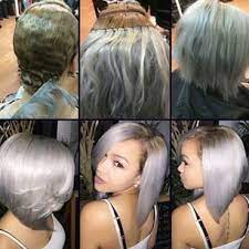 Quick Weave Bob No Bonding Glue Platinum Color Voiceofhair Hair Inspiration Color Hair Artistic Hair