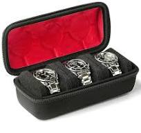 Amazon.com: 3 slots Watch travel case,Hard watch roll ...