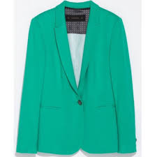 Blazer Veste Tailleur Zara 36 S T1 Vert Vendu Par Nanabo 5451320