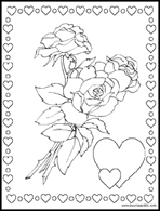 Articole din trandafiri desenati in creion scrise de desene si picturi de corina chirila Inimioare Si Trandafiri Planse De Colorat Gratuite Pentru Copii